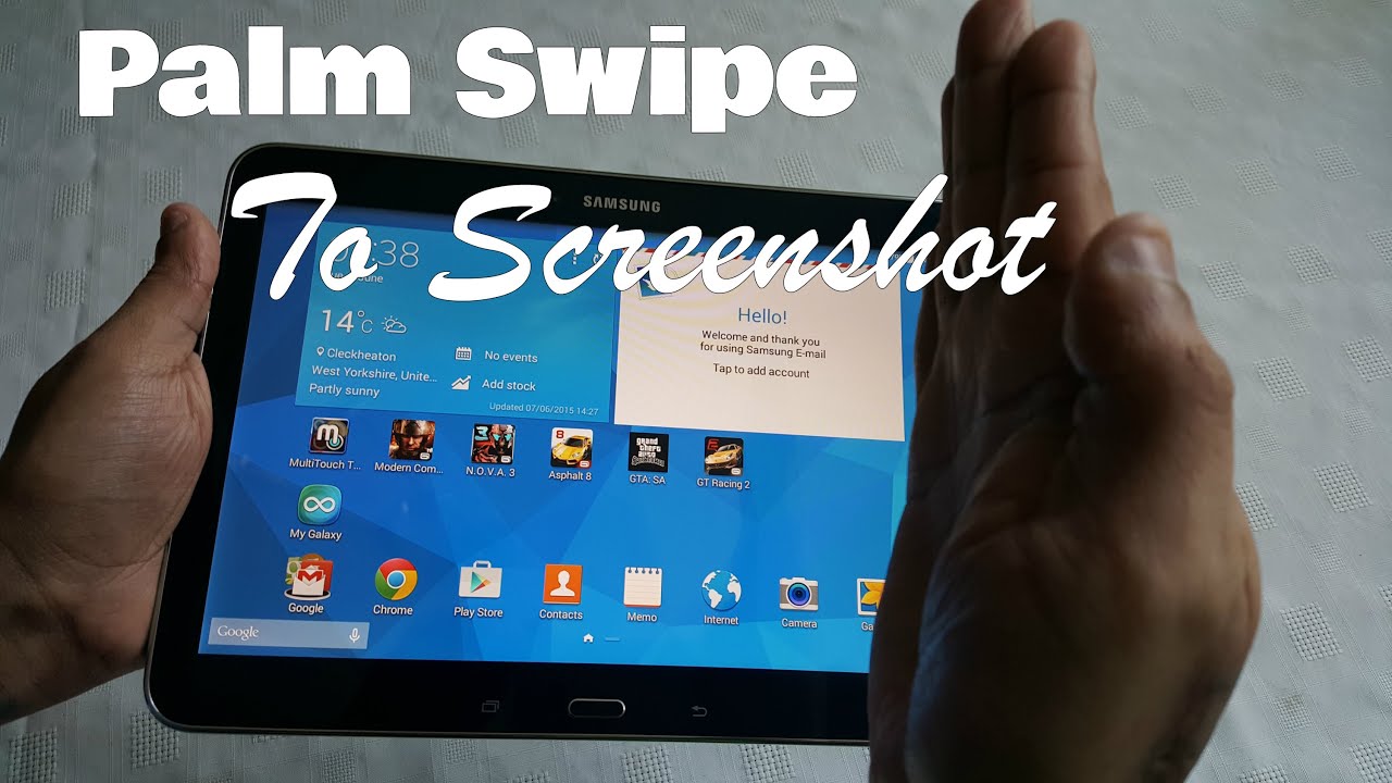 Samsung Galaxy Tab 4 10.1 Palm Swipe To Take Screenshot  YouTube