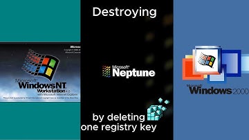 Destroying Windows NT 4.0, Windows Neptune & Windows 2000 by deleting one registry key