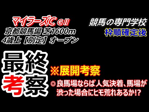 【マイラーズC2024】展開考察付き最終考察 馬場が渋れば人気薄の先行馬にも要注意