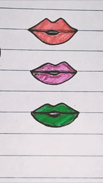 Lips Painting 💋#art #emoji #satisfying #painting #shorts