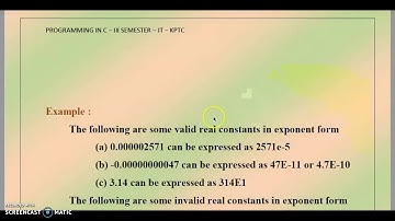 REAL CONSTANT - EXPONENT FORM