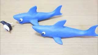 Modelling clay shark|Play doh shark|Fish|ปั้นดินน้ำมันปลา แพวนกินน้อย