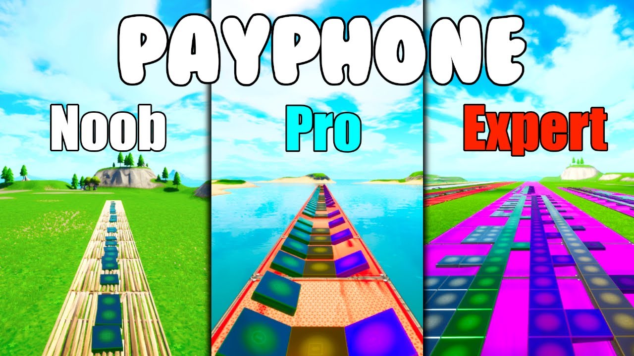 Payphone Noob Vs Pro Vs Expert Fortnite Music Blocks Code In Description Youtube