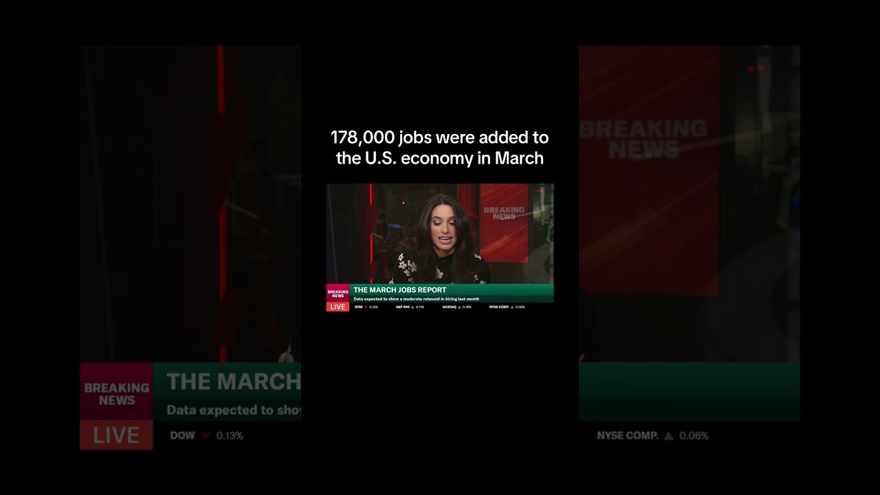 US economy gains 178,000 jobs in March.