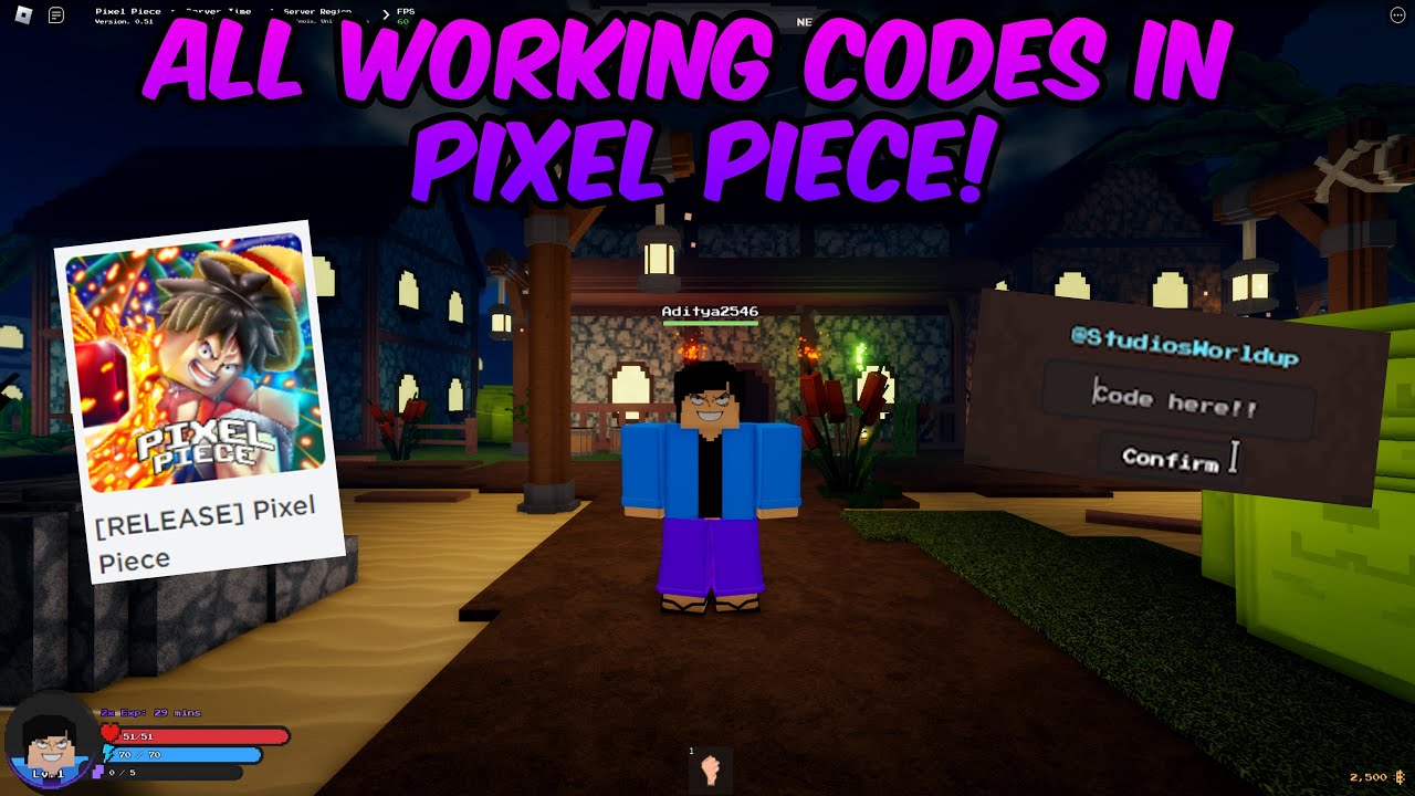 NEW* ALL WORKING CODES FOR PIXEL PIECE IN 2023! ROBLOX PIXEL PIECE