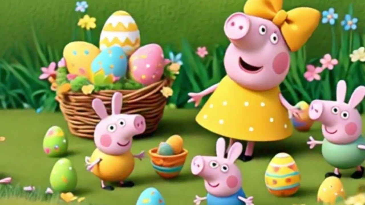 Peppa Pig E Sua FESTA de Pascoa Divertida