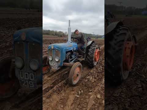 Fordson Dexta Tractor Trailed Three Counties Ploughing Federation Match Saturday 7th March 2026