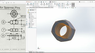 Tutorial: Machine Vice - Lock NUT (Part 7) in Hindi - Solidworks 1080p #automobile #trending