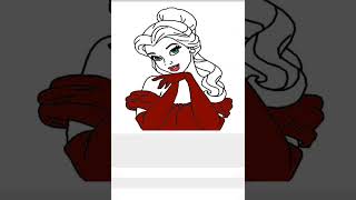 Disney Princess Belle amazing colouring 😍#disneyprincess #short