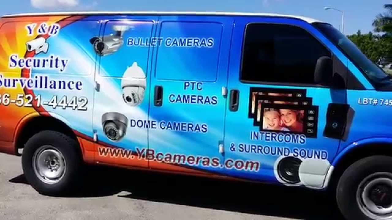 Y&B Security Camera van wrap by DC wraps & signs YouTube