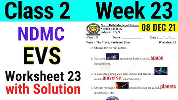 NDMC Class 2 EVS Week 23 Worksheet 23 (8/12/21) || worksheet 23 Class 2nd evs week 23 solution
