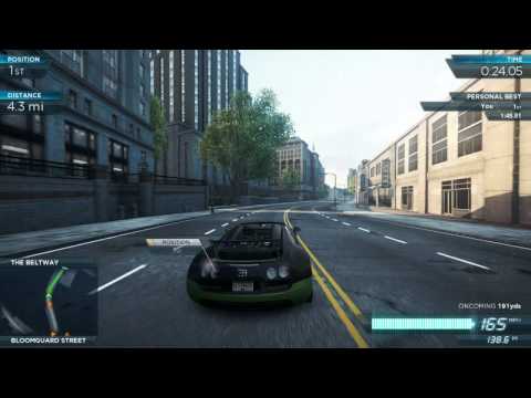 NFS Most Wanted 2012 Burning Bridges Sprint Race 1 44 35 Bugatti Veyron Vitesse Full Pro Mods