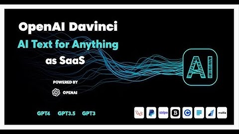 OpenAI Davinci   AI Writing Assistant and Content Creator as SaaS