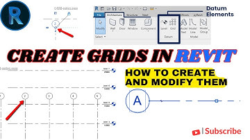 How to Create Grids and Modify in Revit #AECCad #revitarchitecture