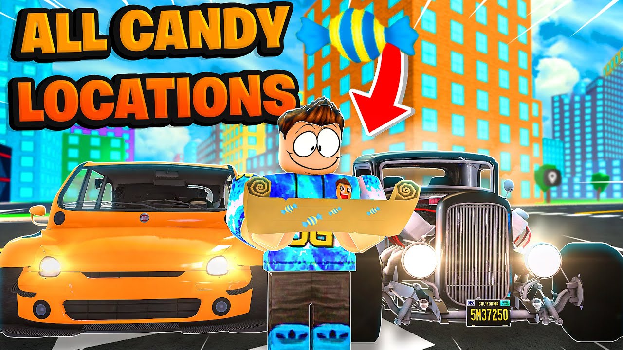 *ALL CANDY LOCATIONS* IN CAR DEALERSHIP TYCOON UPDATE!! (CAROWEEN