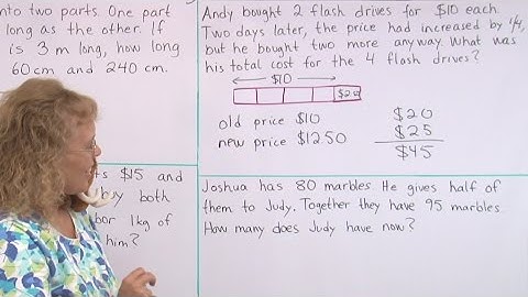 More problem solving with bar models, part 2