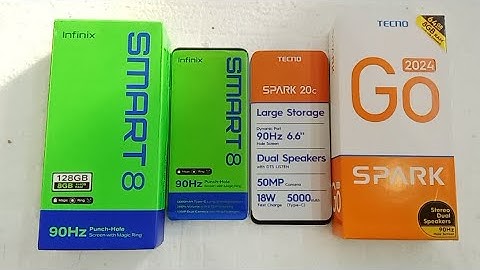 infinix smart 8 vs Tecno Spark Go 2024 : speed test
