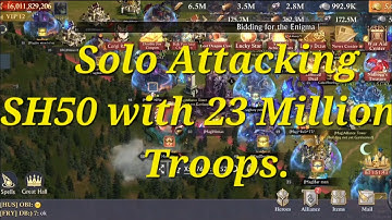 King of Avalon My Kingdom Raid | Solo zeroing  SH50 with 13B power and 23 Million troops | Part 5/5