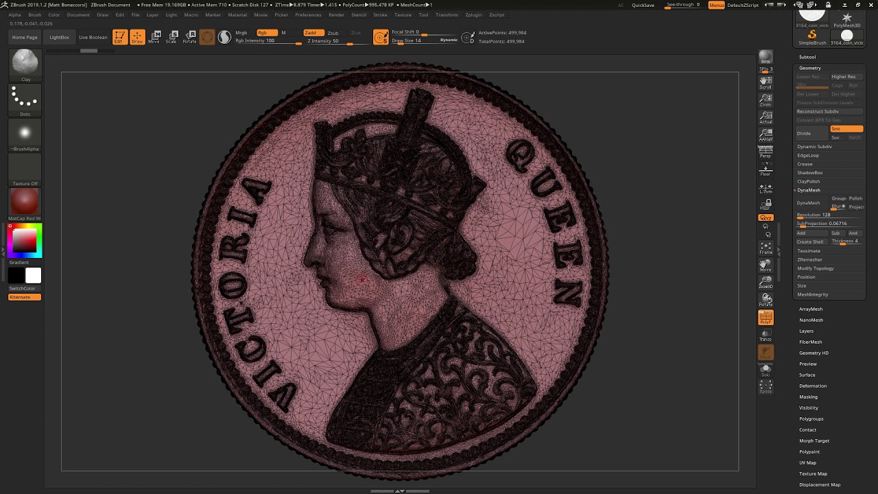 coin sculpting in zbrush