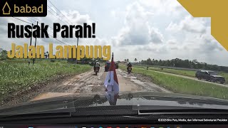 Jalan di Lampung Rusak Parah! Mobil Presiden Sampai Goyang goyang