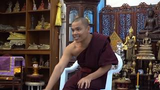 Thailand 2019 - Katie.  Monk Chat, Chiang Mai, Northern Thailand
