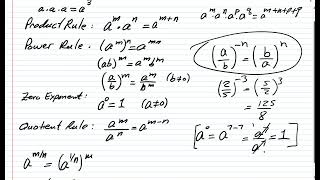 Lecture 4 - Review: Integers and Rational Exponents