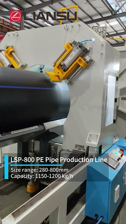 LSP-800 PE Solid Pipe Production Line, Capacity: 1150-1200 kg/h  #extrusion #extruder #pipelining