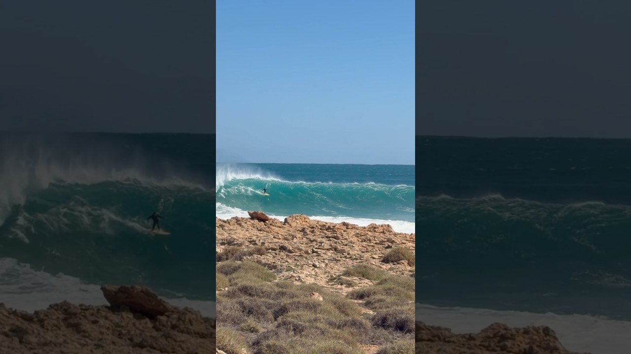Beau Cram running and gunning on his 6’10” Chris Christenson “fish gun” the other day in West Aus 🤯