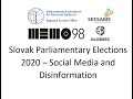 Slovak parliamentary elections 2020 – social media and disinformation