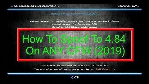 [Voice Tutorial] How To Spoof To 4.84 On ANY CFW & Sign In (CEX or DEX)