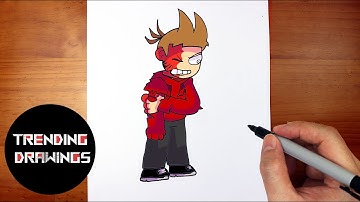 How To Draw FNF MOD Character - Tord Easy Step by Step