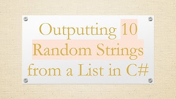 Outputting 10 Random Strings from a List in C-