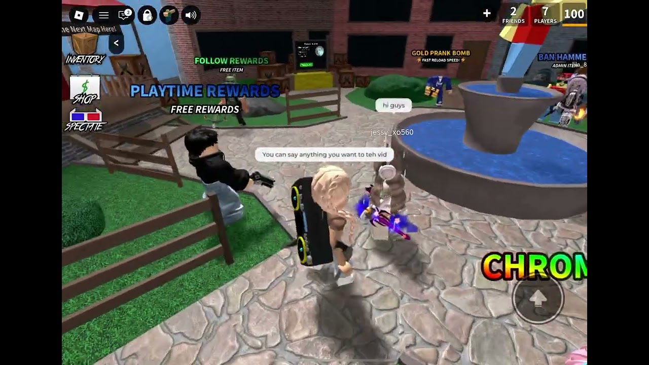 Playing mm2 with my bestie 