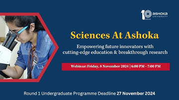 Sciences At Ashoka: Empowering future innovators with cutting-edge education & breakthrough research
