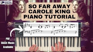 So Far Away - Piano Tutorial | Carole King | Tapestry Album | PDF Sheet Music Available