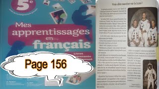 mes apprentissages en français 5 page 156