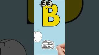 ✨ Speed Sketch of Letter "B" | Satisfying Lettering Art 🎨 #shorts  #kidslearning #viral