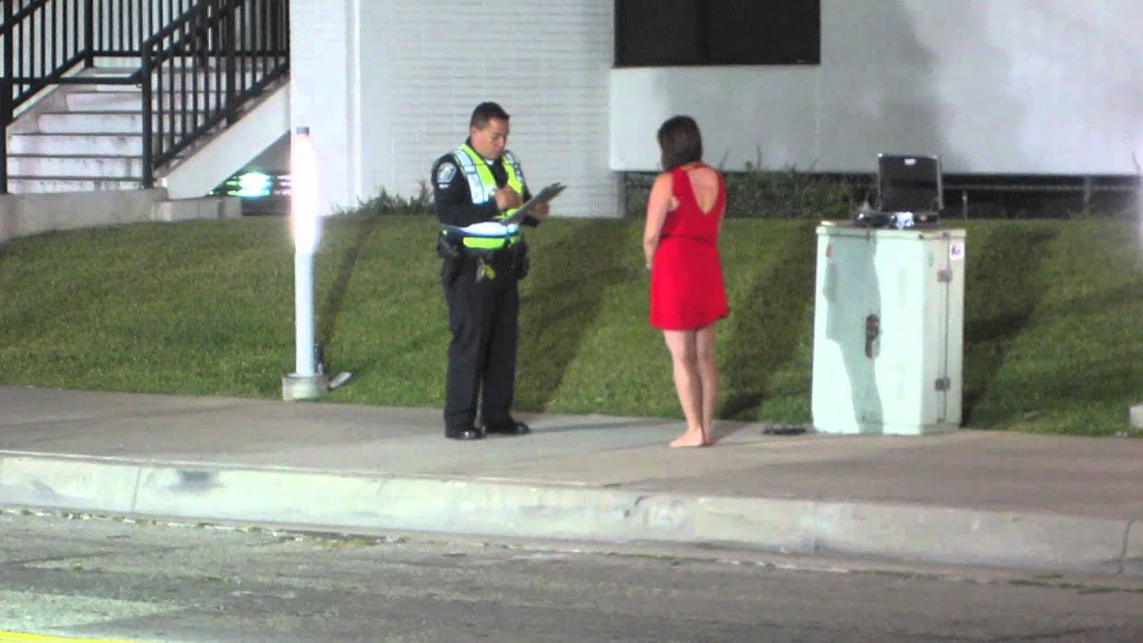 Lady in Red Dress Checked For DUI - YouTube