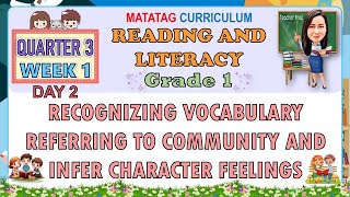 READING AND LITERACY 1 QUARTER 3 WEEK 1 DAY 2 | RECOGNIZING VOCABULARY REFERRING TO COMMUNITY