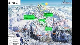 Évolution de la station de ski de l'Alpe d'Huez sur un plan des pistes