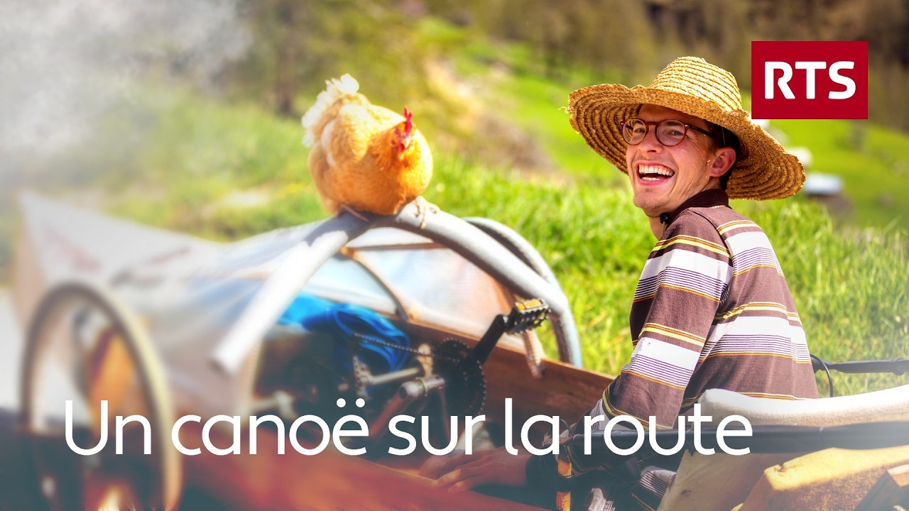 Félix et sa poule voyagent sans argent ni contrainte de temps, à la rencontre des gens