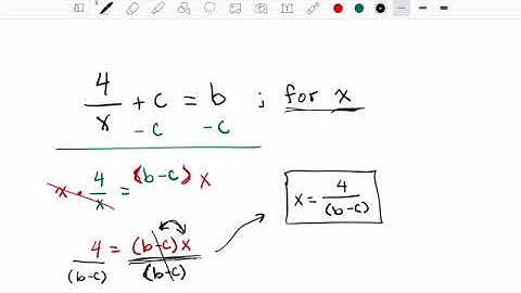 Solving Literal Equations