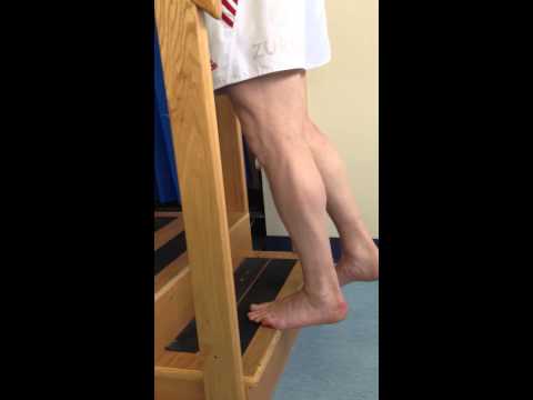 Eccentric loading Achilles (side view)
