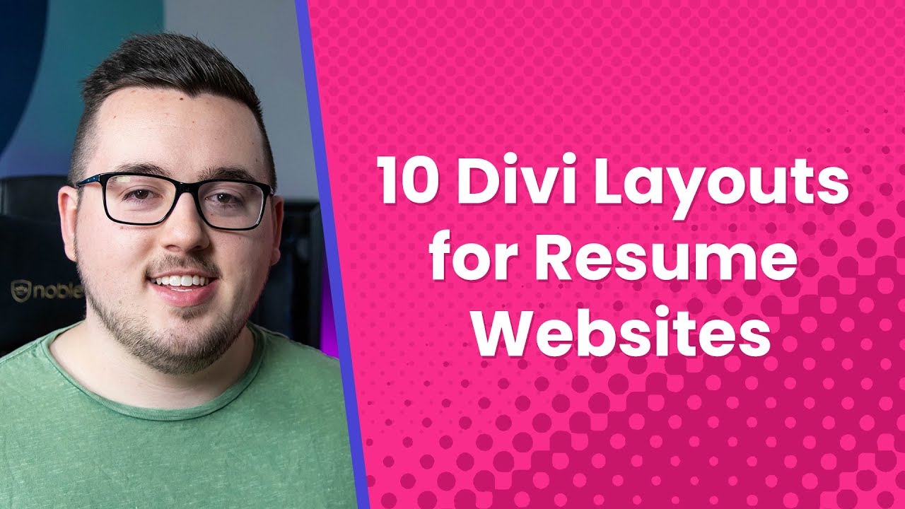 10 Divi Layouts For Resume Websites YouTube