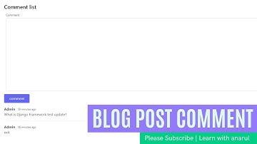Blog Post Comment | Django Blog course for beginners | Bangla Tutorial | Part-5