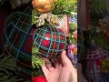 Raz 5" Red Plaid Ball Glass Christmas Ornament 4624800