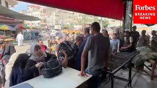 Palestinians In Gaza Wait In Long Lines For Bread As Food Runs Scarce