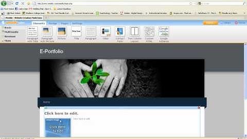 Setting Up Your Introductory Page Using Weebly