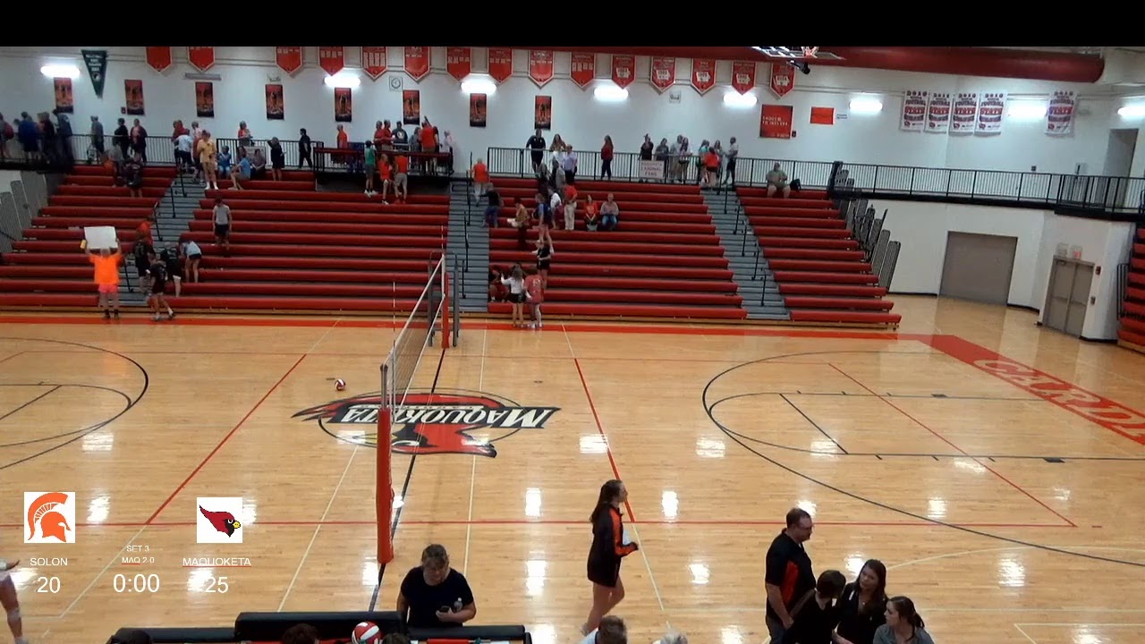2019 0924 Solon Spartans Maquoketa Cardinals VARSITY Volleyball