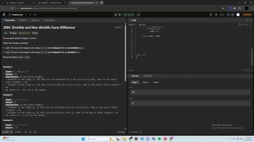 2894  LeetCode Divisible and Non divisible Sums Difference (Python)